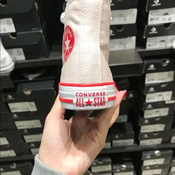 Girls' Converse Chuck Taylor All Star High-Top Sneakers  Pink Sizes NIB #660098F - Picture 7 of 11